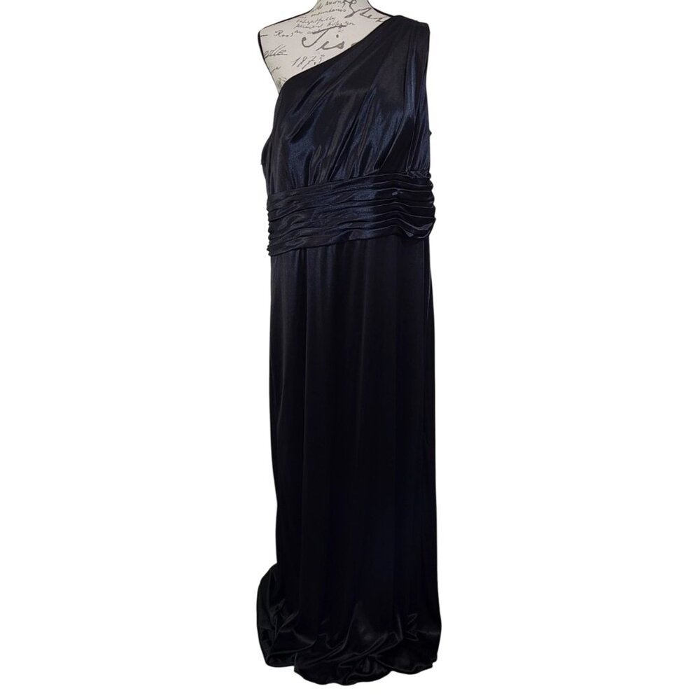 Jasmine Black One-Shoulder Evening Dress 18